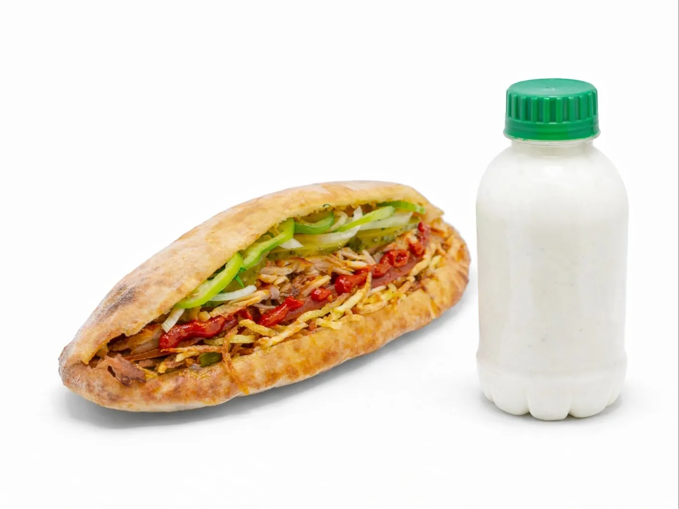 pork-shawarma-with-pita-bread-and-buttermilk