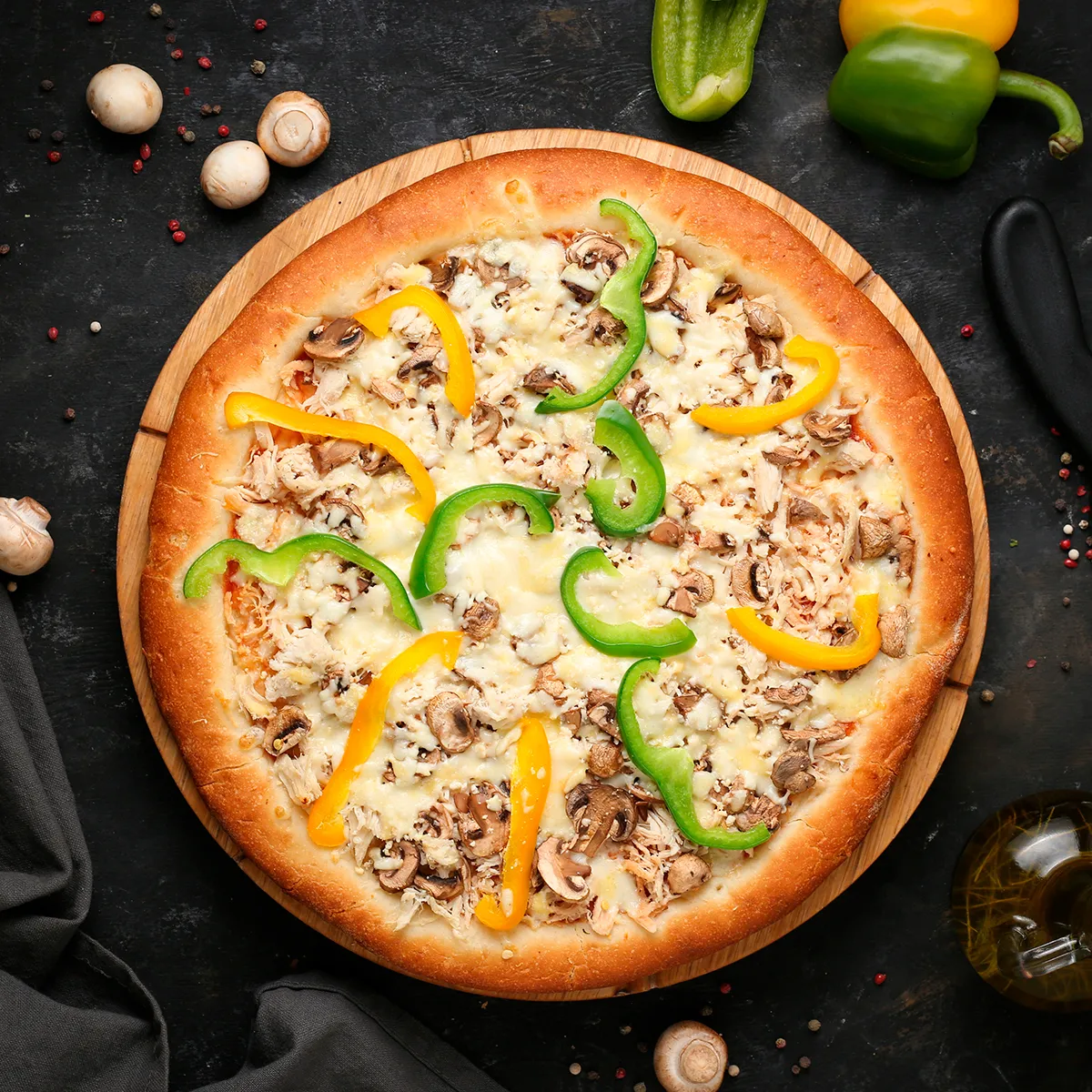 chicken-mushroom-pizza